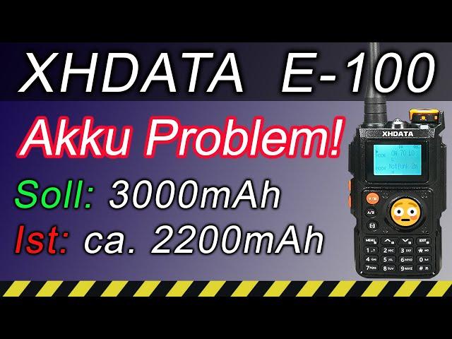  Fake Akku? XHDATA E-100 2m/70cm #hamradio #afu #Freenet #PMR446