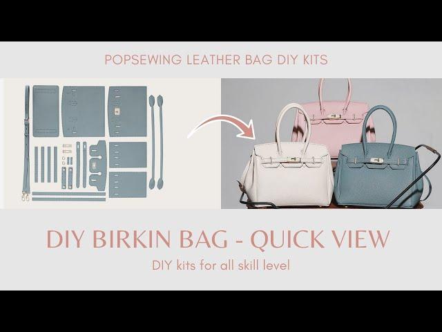 Top Grain Leather Birkin Bag DIY Kit - Birkin Inspired Bag | POPSEWING™