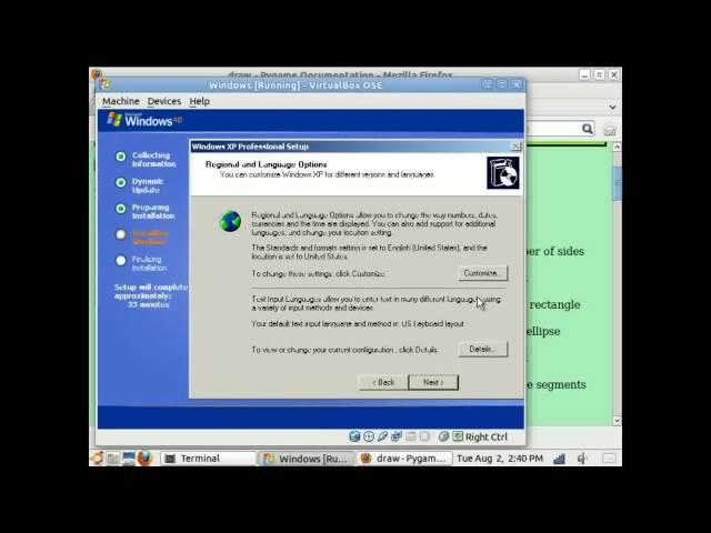 I'm Back! Installing Windows XP in a Virtual Machine!