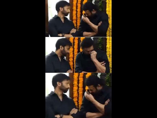 Prabhas Crying - Krishnam Raju funeral