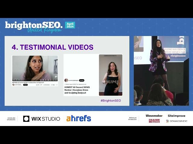 Unleashing ecommerce potential with videos - Stevy Liakopoulou - brightonSEO April 2024