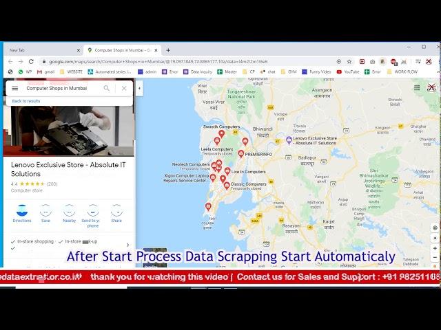 Google Data Extractor Query Computer Shops in Mumbai