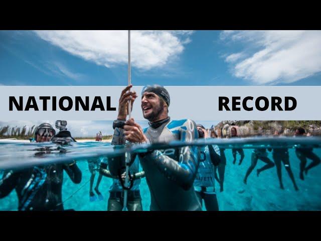 82 METERS NO FINS Freediving British National Record | Dean Chaouche