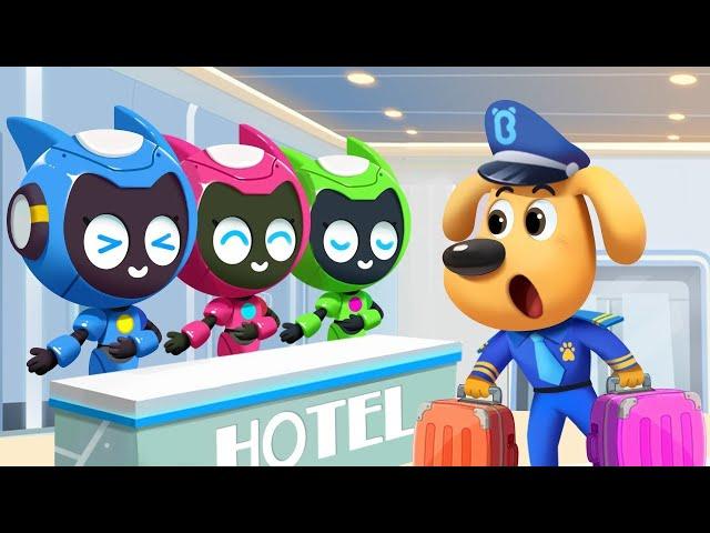 Robot Hotel | Police Chase | Funny Cartoons for Kids | Dr. Antel Cartoon | Sheriff Labrador