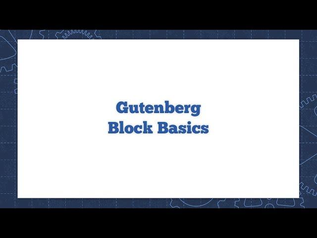 WordPress Gutenberg Block Basics