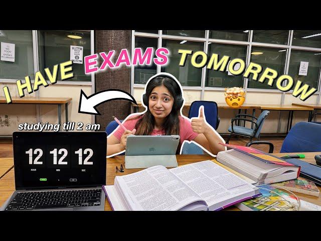 12 HOURS study challenge- studying till 2am for exams 