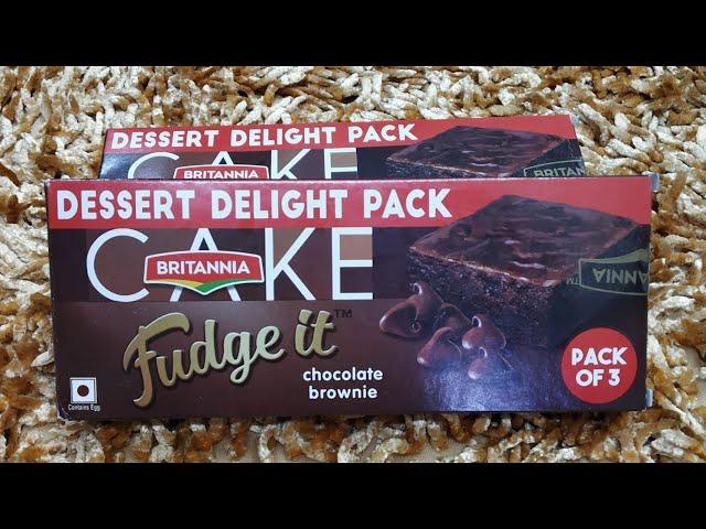 Chocolate Brownie / Britannia Fudge It Chocolate Brownie Cake Dessert Delight Pack #shorts