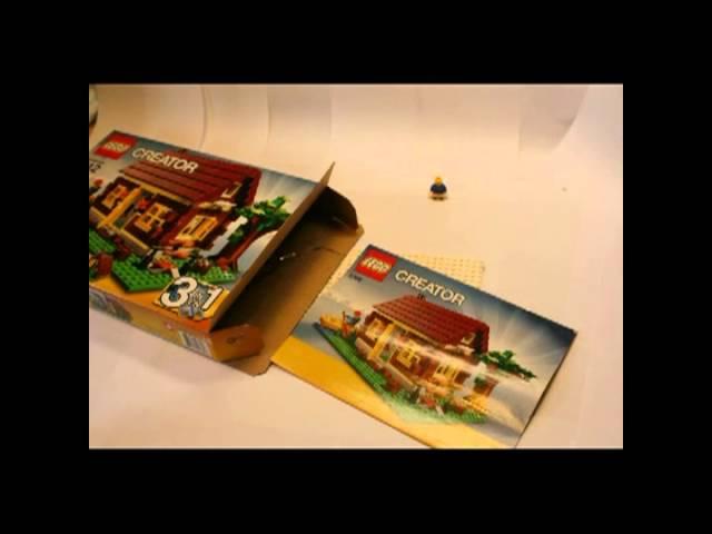 Lego Log Cabin Time Lapse (FT:  5766 Creator Log Cabin)