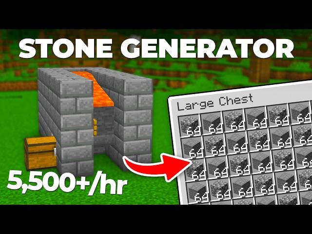 Simple Stone & Cobblestone Generator in Minecraft 1.21 | Easy Tutorial