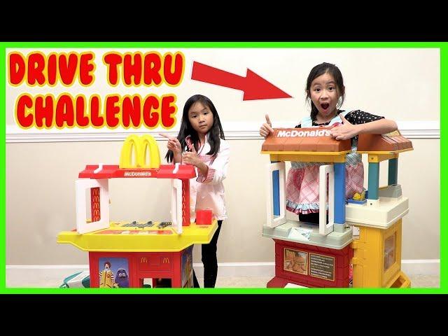 Pretend Play Mcdonalds Drive Thru with Ryan's Toy Review inspired ( Mcdonalds Drive Thru Prank )