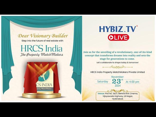 HRCS India Property Match Makers | One Stop Solution For Housing | Hybiz Tv Live