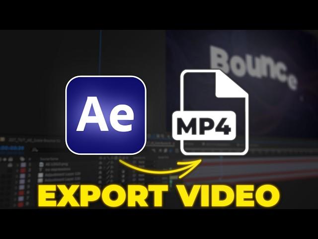 How to EXPORT VIDEO in After Effects