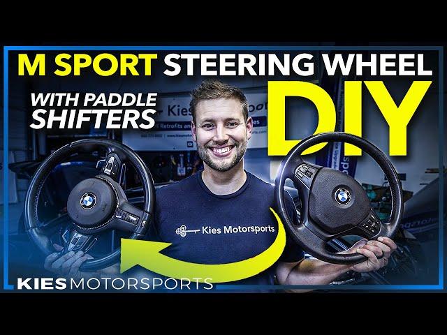 F30 BMW M Sport Steering Wheel, Paddle Shifters, Coding and Carbon Fiber Retrofit! 2013 BMW F30 328i