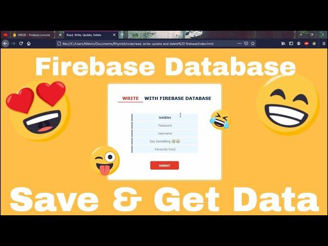 How to WRITE, READ, UPDATE and DELETE data with Firebase database using JavaScript