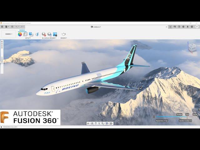 Aircraft design using Fusion 360 software / airplane in fusion 360