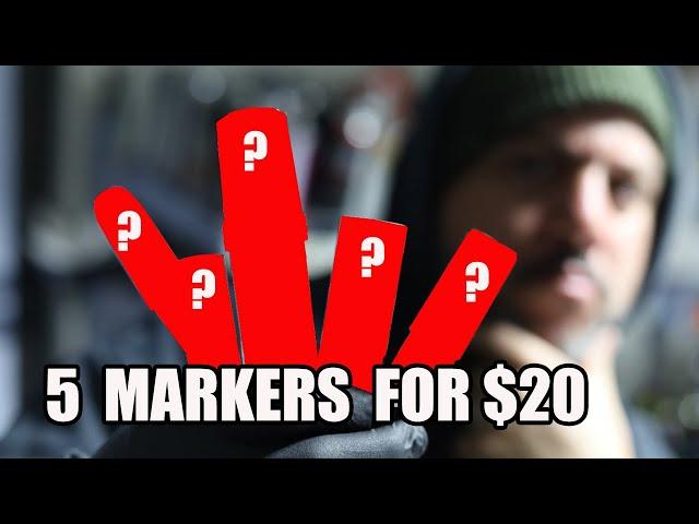 FIVE MARKERS FOR $20