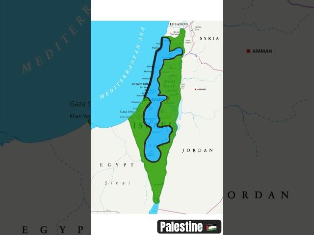 Palestine Israel Map #map #palestine #israel #shorts #geography