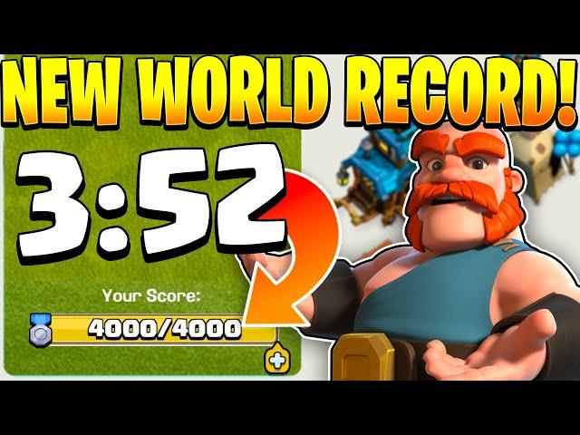 NEW World Record?! I Beat Clan Games in Under 4 Minutes! (Clash of Clans)