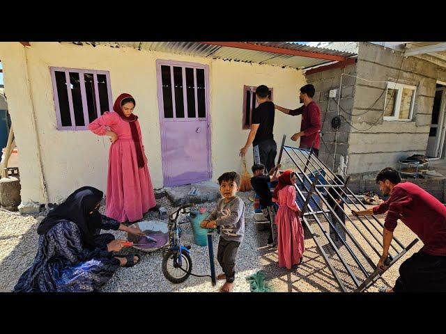 "Transforming the Barn: Amir's Sons Paint Windows, Buy a Metal Stool, and Organize Their Tools!"