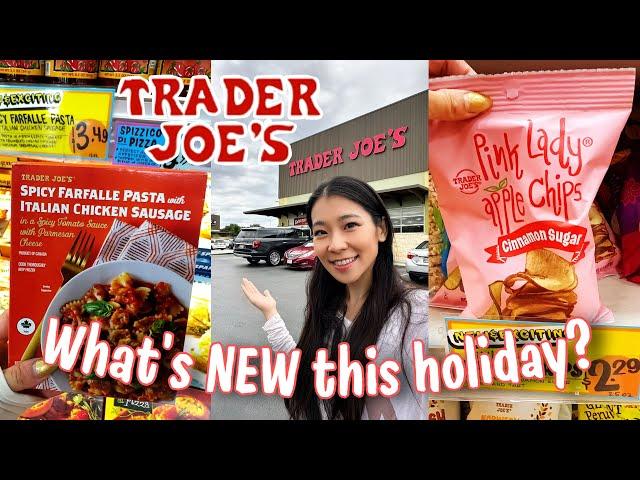 NEW at Trader Joe's HOLIDAY items shop with me at trader joe's haul| trader joe's fall items