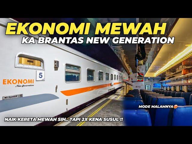 NAIK KERETA MEWAH DISUSUL 2 KERETA NGEBUT SEKALIGUS!! Trip KA Brantas Kelas Ekonomi New Generation