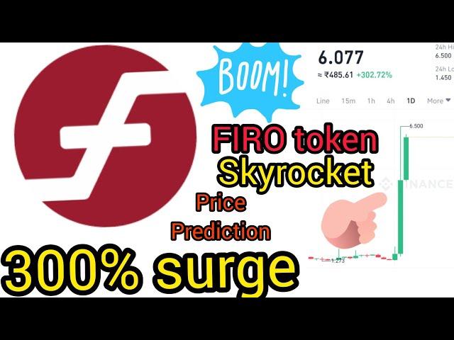 FIRO token skyrocket on Binance - Firo price prediction - Best Crypto 100x - Firo 300% surge today