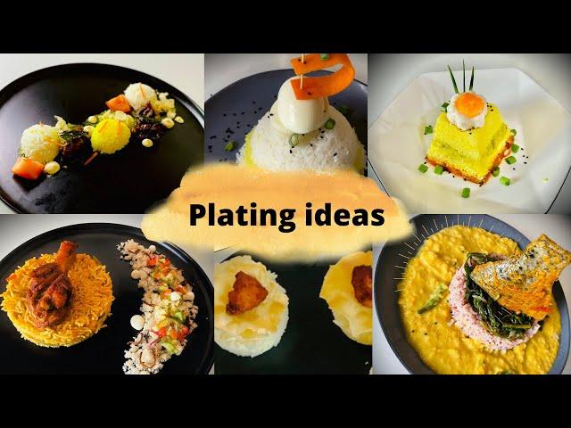 Simple rice plating ideas/easy way to plate the rice /food plating ideas #platingideas #foodplating