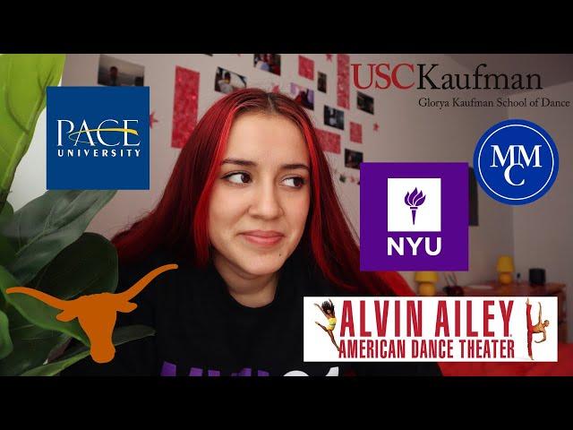 College Dance Audition Stories: tragic but successful (NYU, Alvin Ailey, Pace, Marymount, UT)