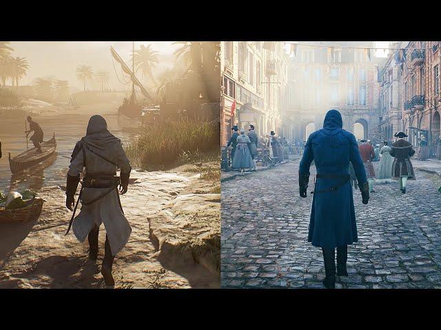 These Two Games are 9 Years Apart - Assassins Creed: Mirage VS Unity