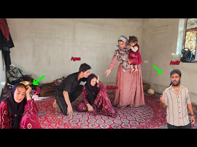 Ayas and his wife's comfort to Fatima, who is upset about her living conditions (Kohrig family)