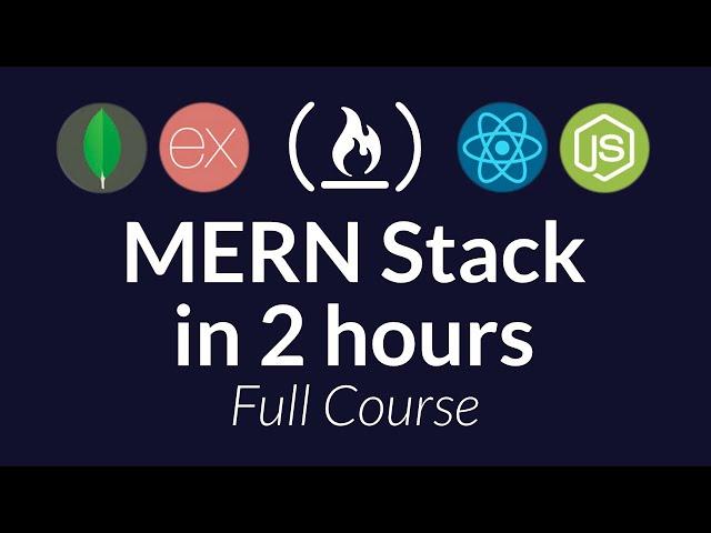 Learn the MERN Stack - Full Tutorial (MongoDB, Express, React, Node.js)