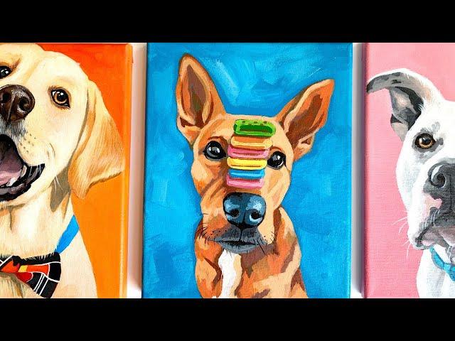 Painting Your Dog in Acrylics | Easy Beginner Level