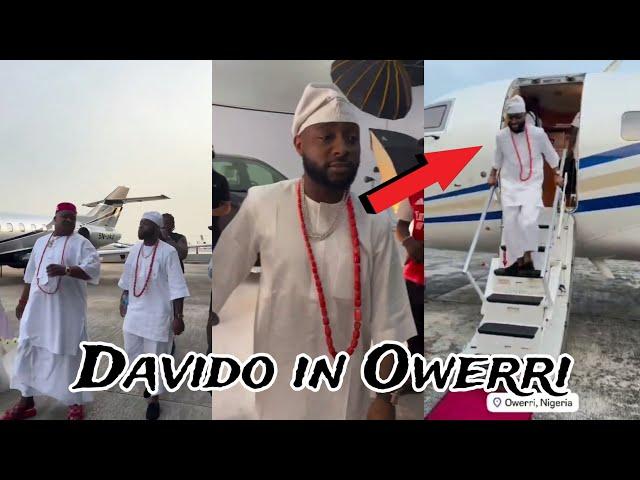 Davido Arrive Owerri In Grand Style For Cubana Chief Priest Hotel Opening