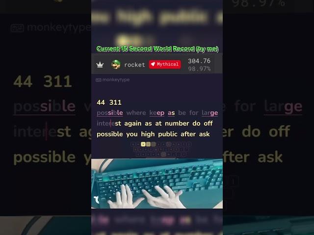 325 WPM for 15s... #typing #speedtyping #fasttyping #monkeytype