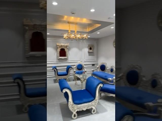 A stunning luxury silver showroom brought to life with bespoke furniture and silverware artefacts.