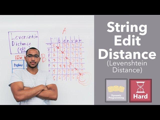 Edit Distance Between 2 Strings - The Levenshtein Distance ("Edit Distance" on LeetCode)