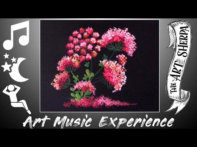 Easy Q-tip Quick Acrylic Painting Trick Pink Flowers 