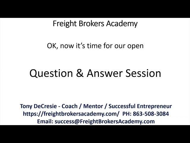 Quick Training Tips from Freight Brokers Academy