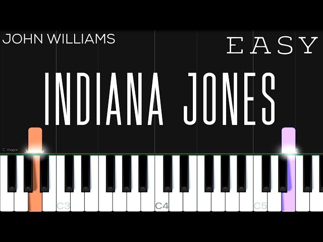 Indiana Jones Theme - Raiders Of The Lost Ark | EASY Piano Tutorial