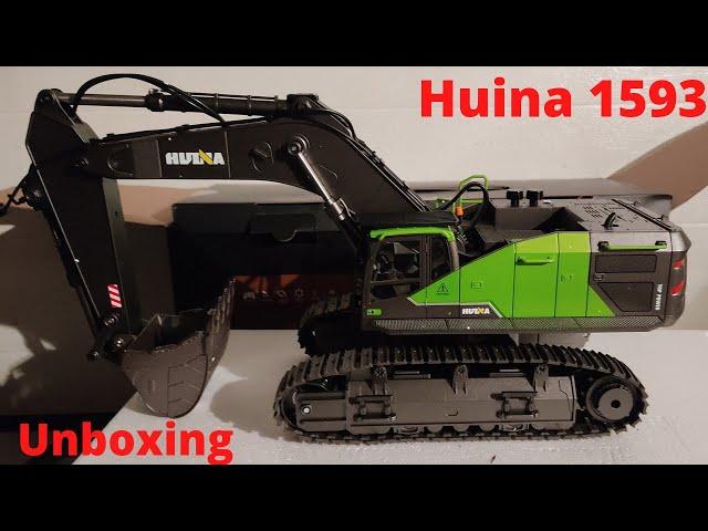 RC Bagger HUINA 1593 Excavator Unboxing | rozpakowanie koparki i sprawdzenie wyposażenia| model 2020