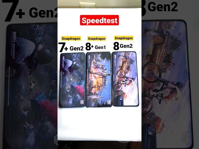 Snapdragon 7+Gen2 vs 8+Gen1 vs 8Gen2 Speedtest OMG 