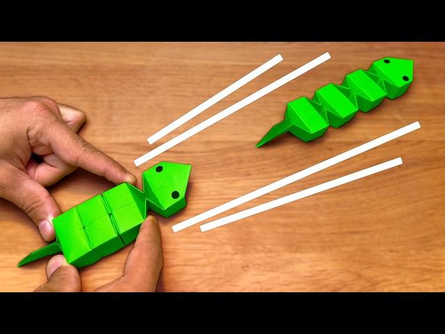 Origami Sliding Paper Snake | Fun & Easy Origami