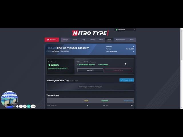 Join Nitro Type Team TCC21