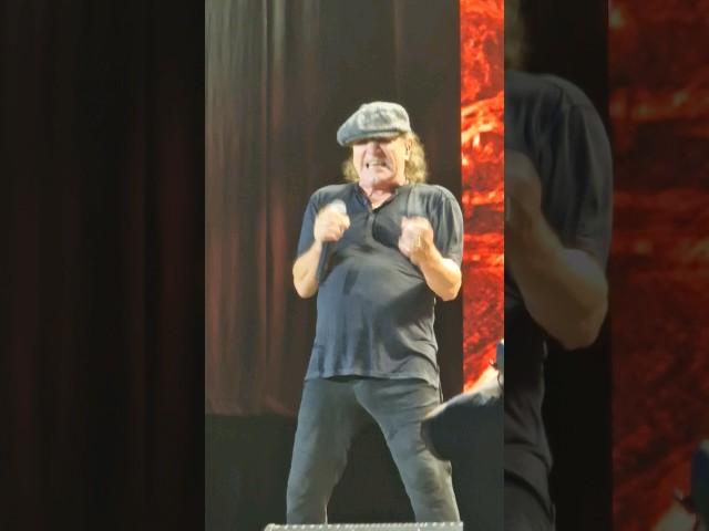 Brian Johnson's pure emotions on AC/DC stage! #acdc #brianjohnson #hellsbells