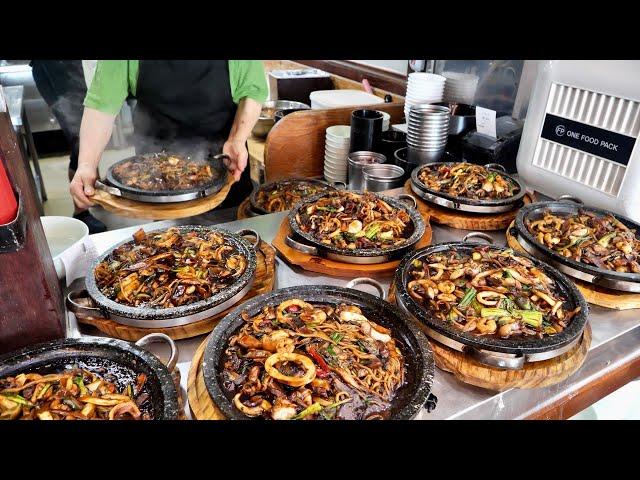 Unusual! Korean black noodles Jjajangmyeon Best 3 / korean street food