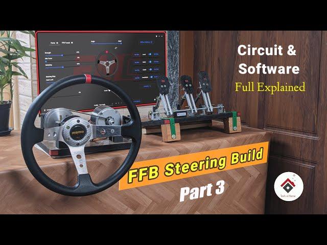 DIY Force Feedback Steering wheel | Circuit and Software Setup [in ENGLISH] , DIY Sim Racing Wheel