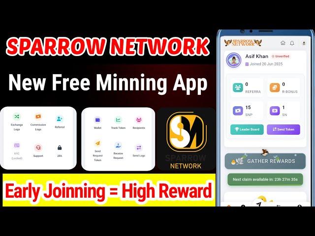 Sparrow Network Minning, widrawal new update today | online earning app in pakistan without invest