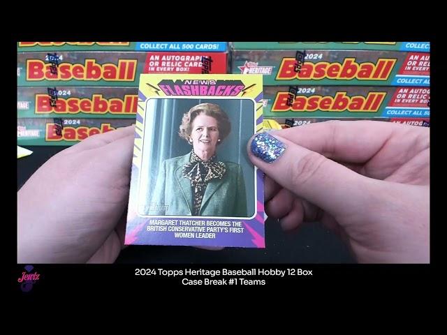 2024 Topps Heritage Baseball Hobby 12 Box Case Break #1