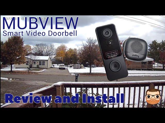 MUBVIEW Wireless Doorbell Camera with Chime Review and Installation.  #wirelesscamera #wificamera