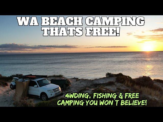 BEACH CAMPING CLOSE TO PERTH! Free camping OFF-ROAD OVERLANDING in a PAJERO 4X4